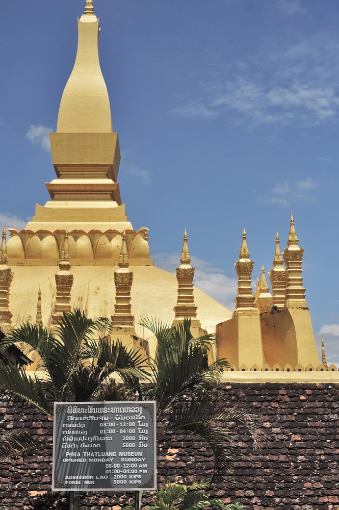 Pha That Luang stupa in vientiane laos