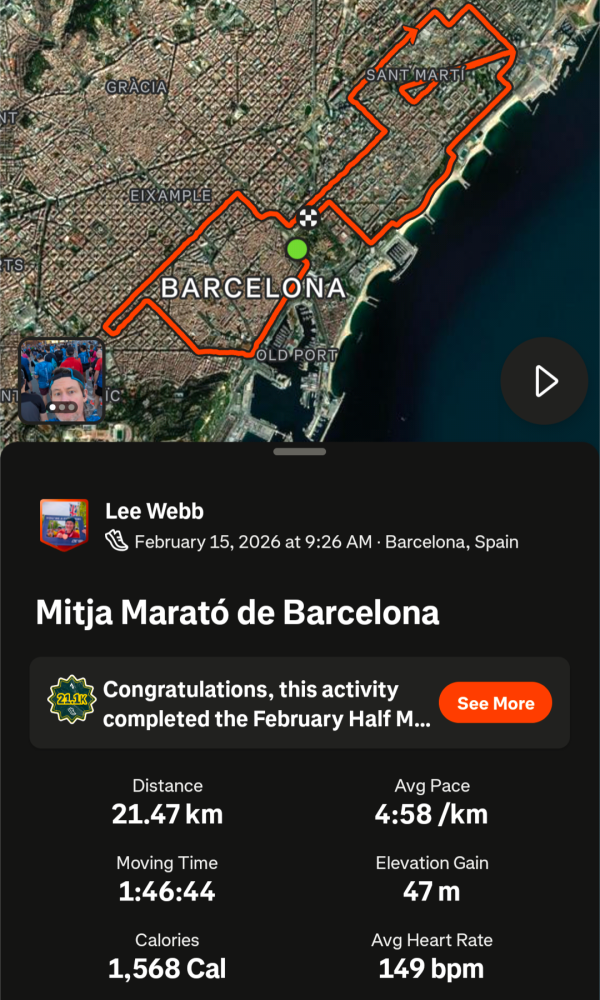barcelona half marathon route